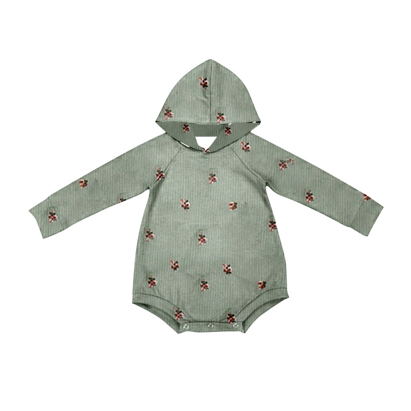 Wholesale kids baby flower print hoodie romper preorder