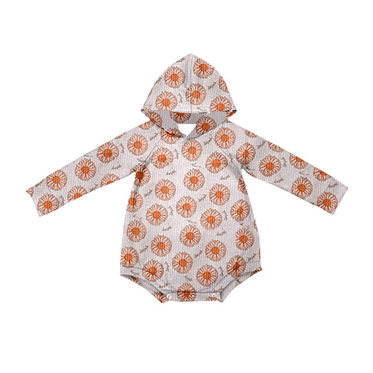 Flower girls long sleeve hoodie romper preorder