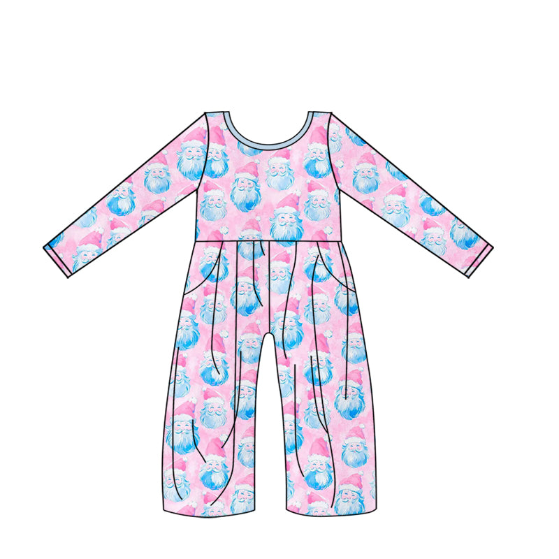 Infant baby girls Christmas Santa Claus jumpsuit preorder