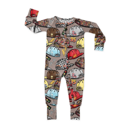 Baby boy long sleeve cartoon zip romper preorder