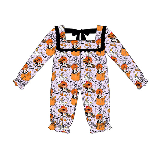 Baby girls Halloween pumpkin romper preorder