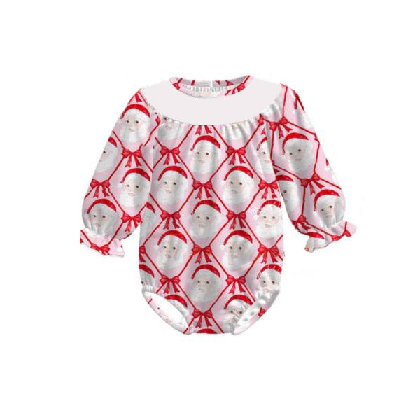 Toddle baby girl Christmas Santa Claus long sleeve romper preorder