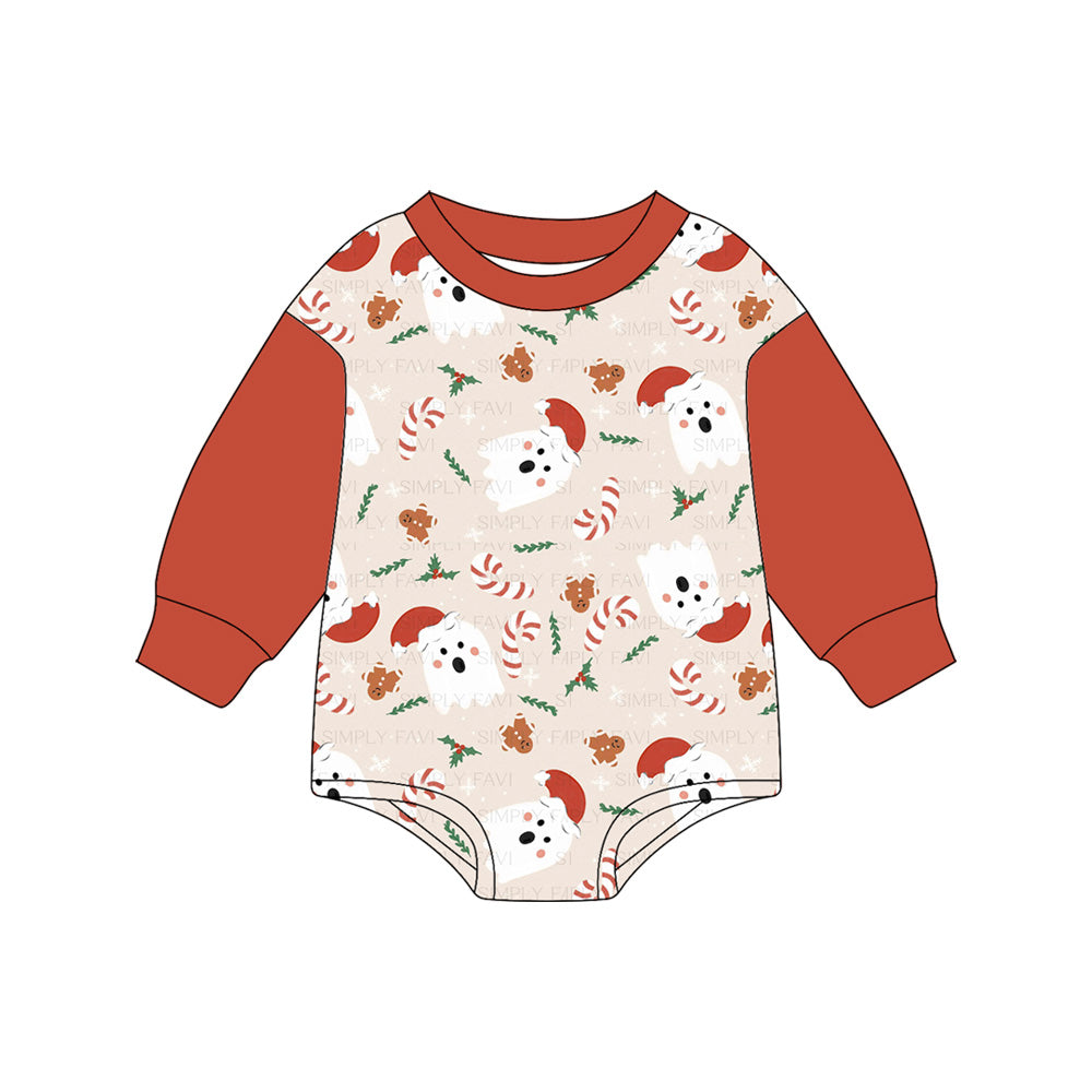 Toddle baby girl Christmas santa claus long sleeve romper preorder
