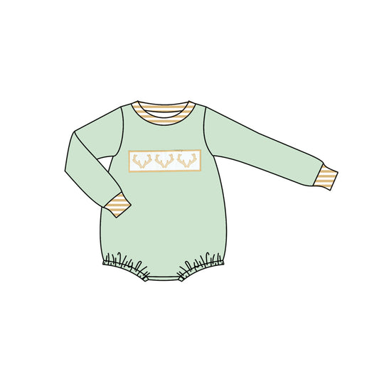 Deer design infant baby boy long sleeve  romper preorder