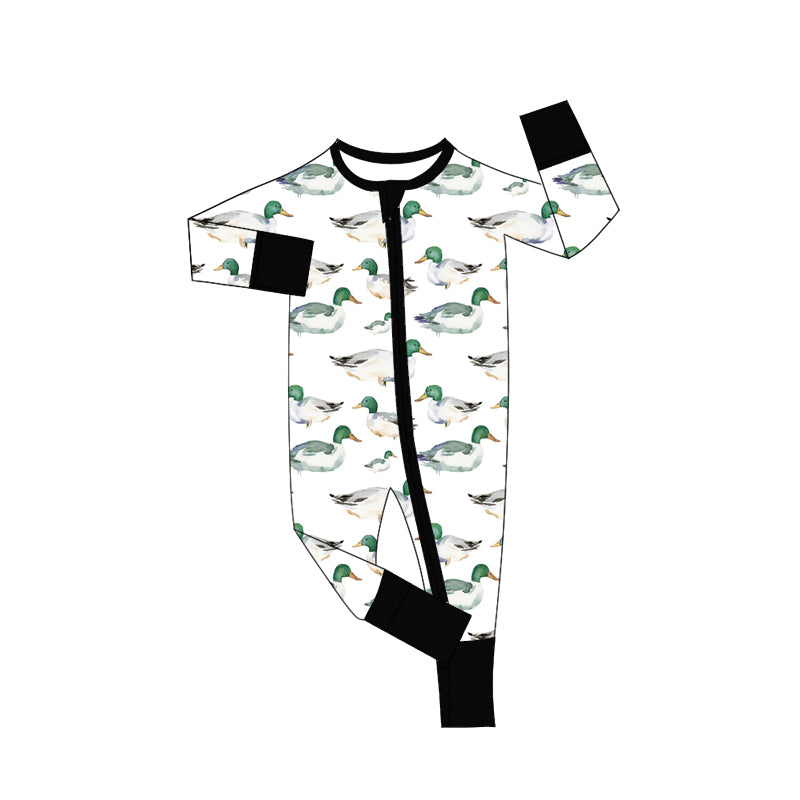 Toddle baby mallard duck zip romper preorder