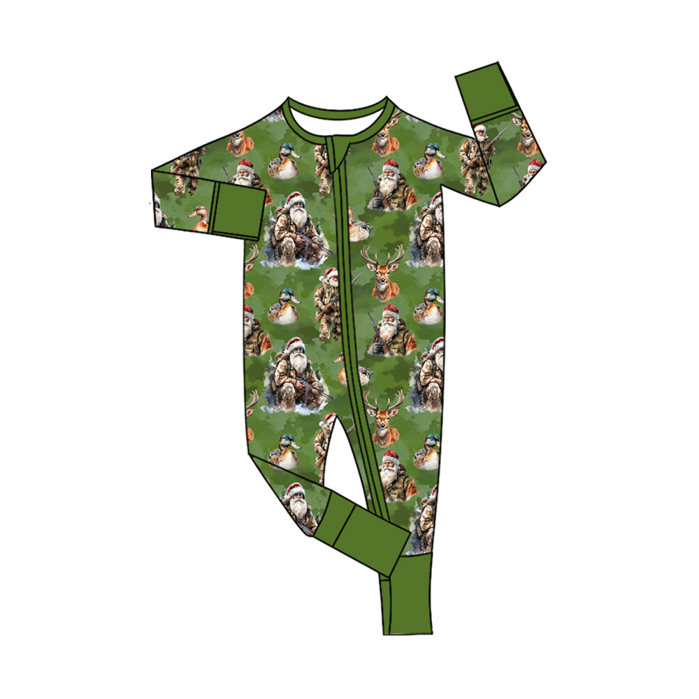 Toddle baby christmas santa dog duck hunting season design romper preorder