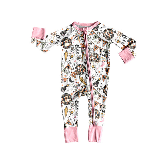 Happy New Year design toddle baby zip romper preorder
