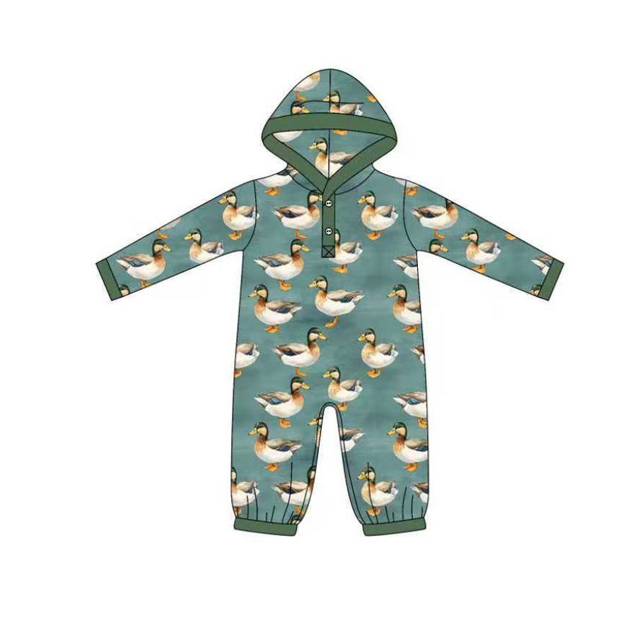 Mallard duck toddle baby hoodie romper preorder