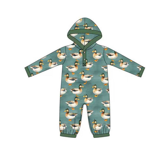 Mallard duck toddle baby hoodie romper preorder