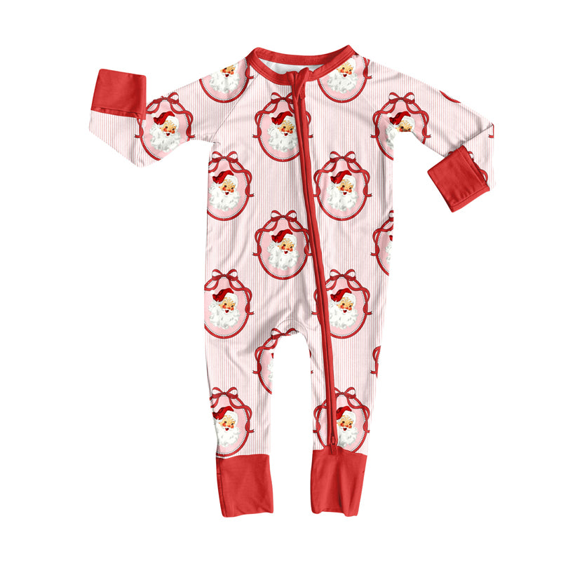 Christmas santa toddle baby long sleeve zip romper preorder
