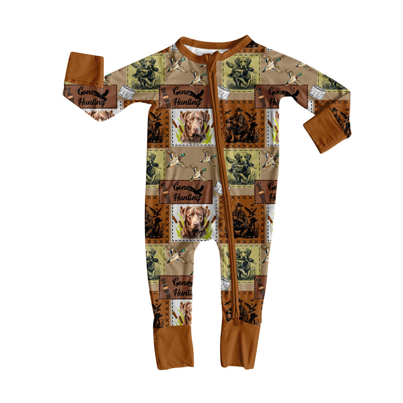 Hunting season toddle baby long sleeve zip romper preorder