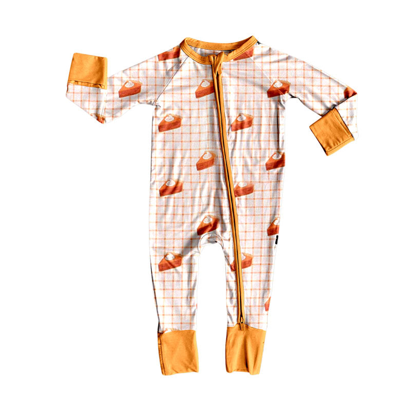 Thanksgiving pie toddle baby long sleeve romper preorder