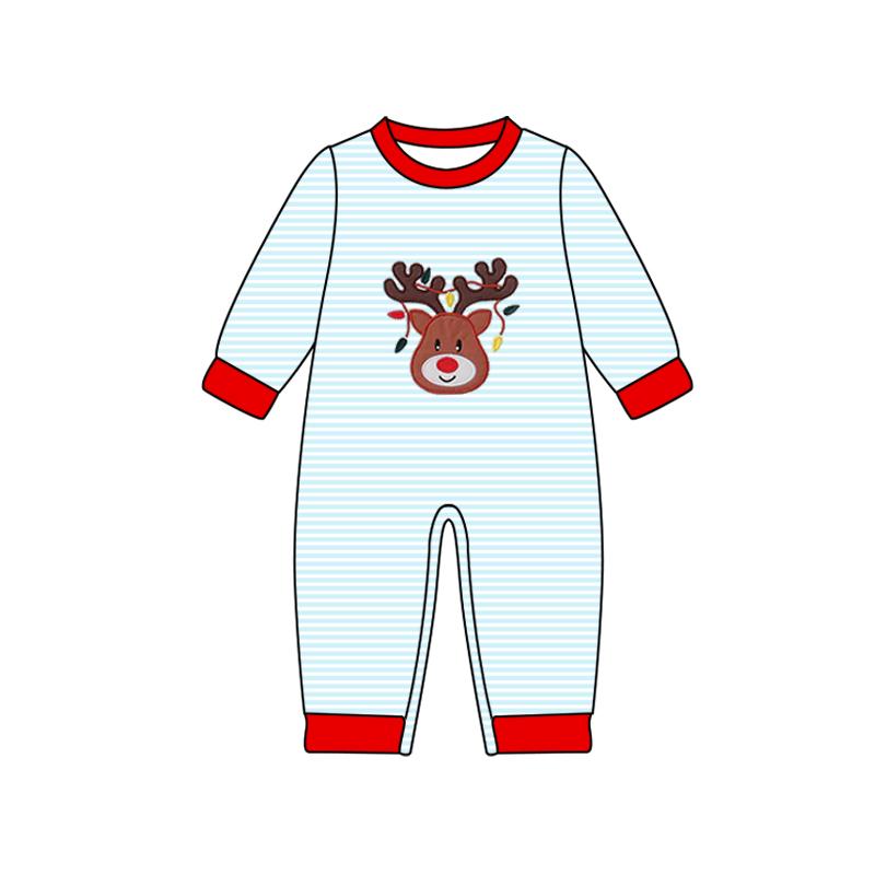 Christmas deer toddle baby long sleeve romper preorder