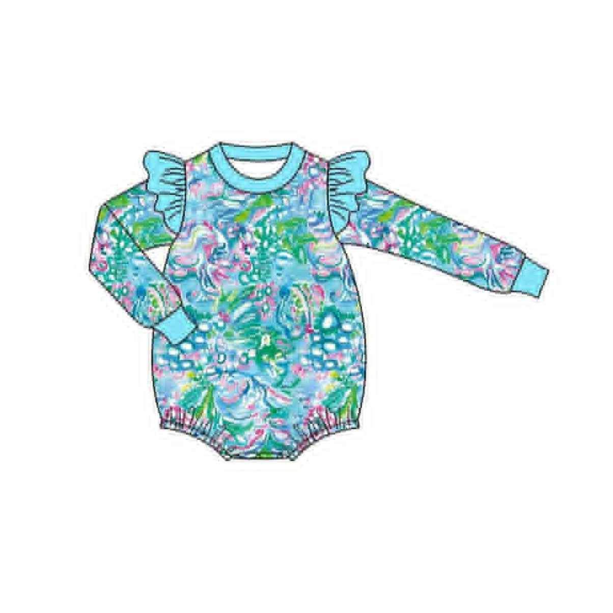 Seaweed toddle baby long sleeve romper preorder