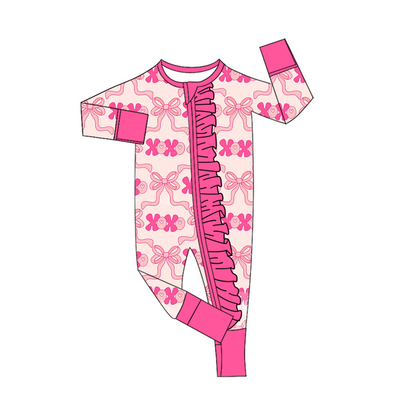 Valentines day xoxo toddle baby long sleeve romper preorder