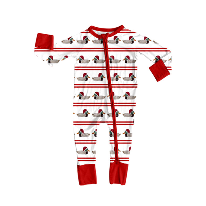 Christmas duck toddle baby girls long sleeve romper preorder