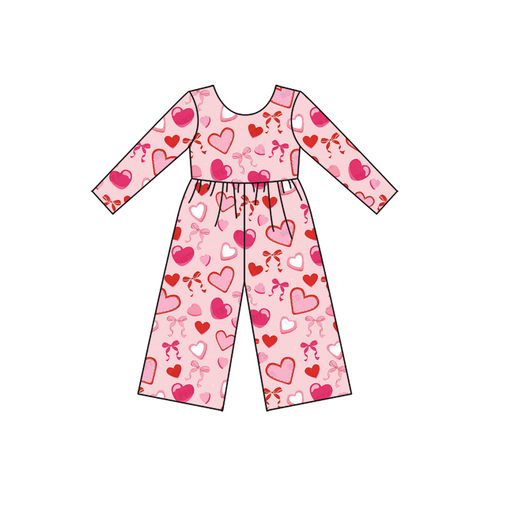 Toddle girls Valentines heart  jumpsuit preorder