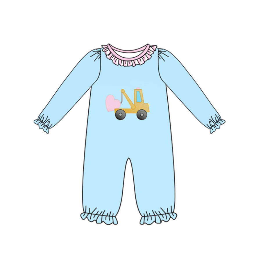 Valentines heart design toddle girls romper preorder