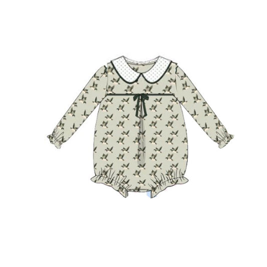 Mallard duck toddle girls long sleeve romper preorder