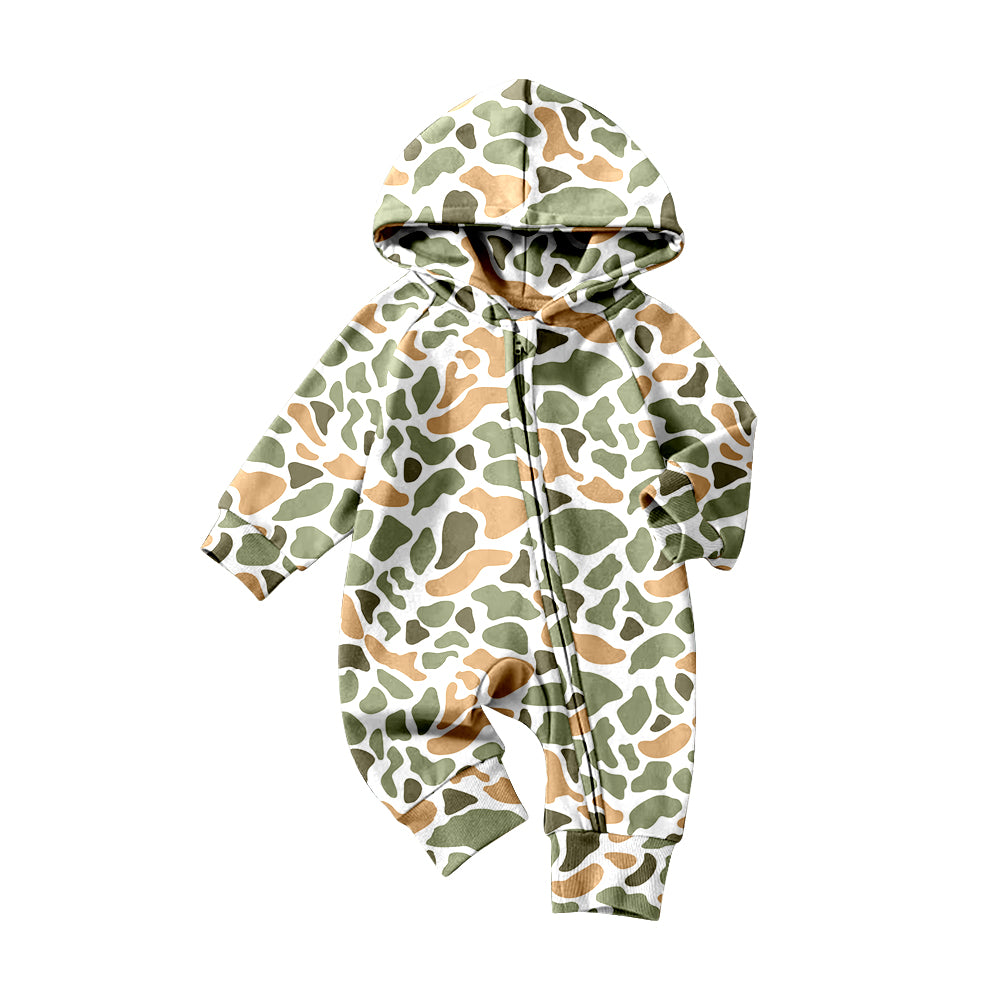 Hot sale baby boy light green camodesign romper preorder