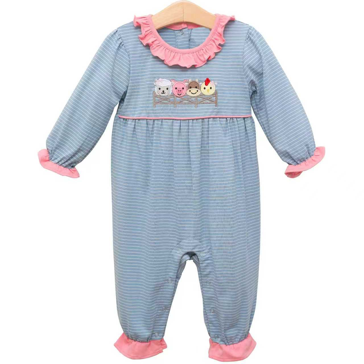 Toddle baby girls farm animal romper preorder