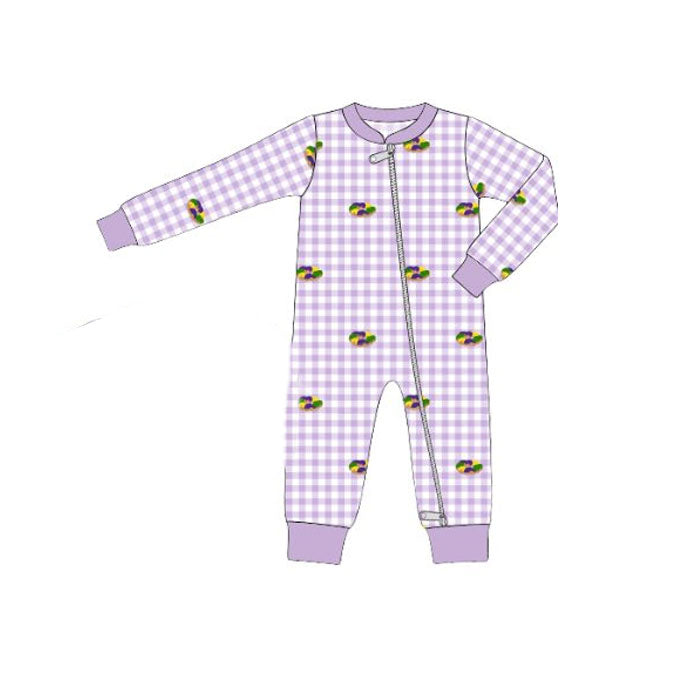 Toddle baby boy mardi gras camo design romper preorder