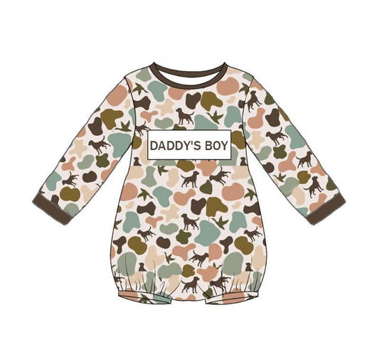 Daddys boy toddle baby boy long sleeve romper preorder