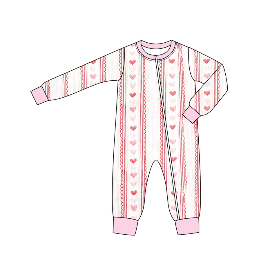 Valentines heart design toddle baby romper preorder
