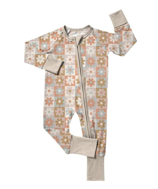 Flowers design toddle baby long sleeve romper preorder