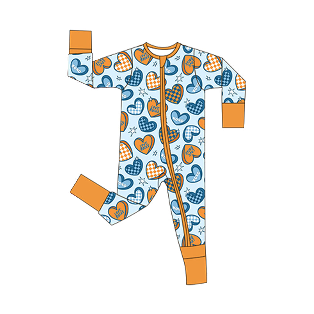 Toddle baby valentines heart long sleeve romper preorder