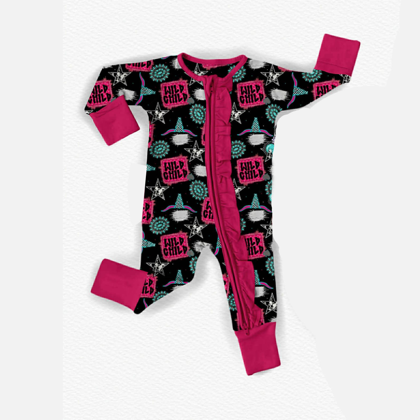 Toddle baby wild child long sleeve zip romper preorder