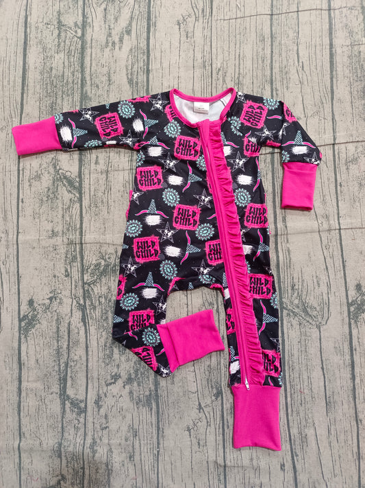Toddle baby wild child long sleeve zip romper preorder