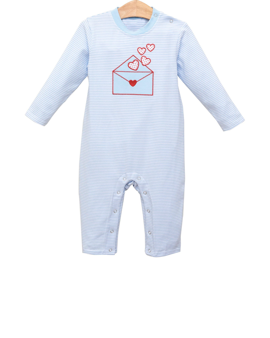Valentines heart toddle baby boy romper preorder