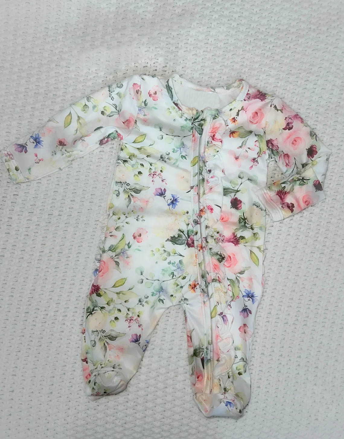 Pink Flowers design toddle baby romper preorder