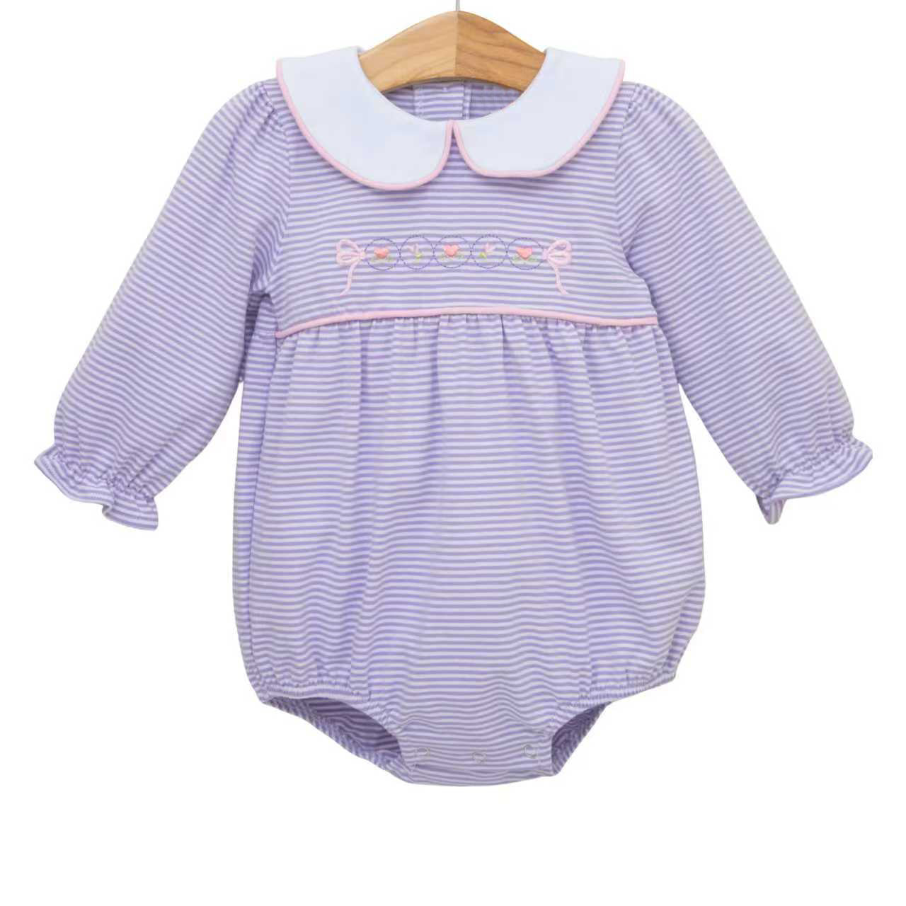 Bow design toddle baby girls long sleeve romper preorder