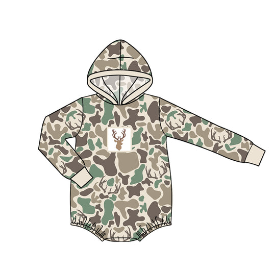 Toddle baby boy deer design long sleeve romper preorder