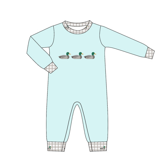 Toddle baby boy mallard duck long sleeve romper preorder