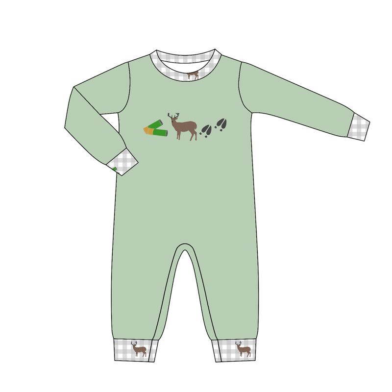 Toddle baby boy deer long sleeve romper preorder