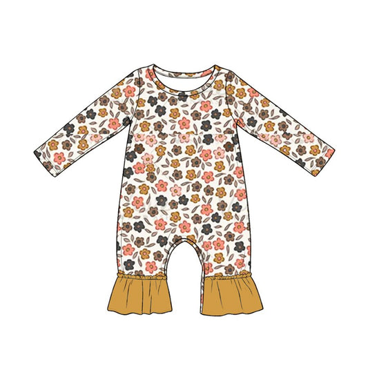 Toddle baby fall season long sleeve flowers romper preorder
