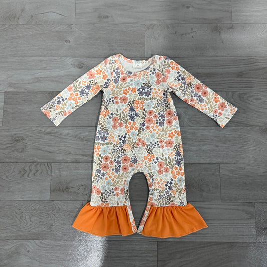 Toddle baby flowers print long sleeve flowers romper preorder