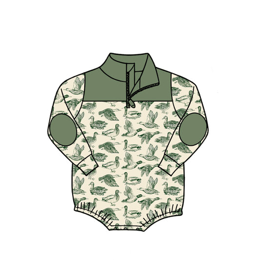 Toddle baby boy mallard duck print long sleeve romper preorder