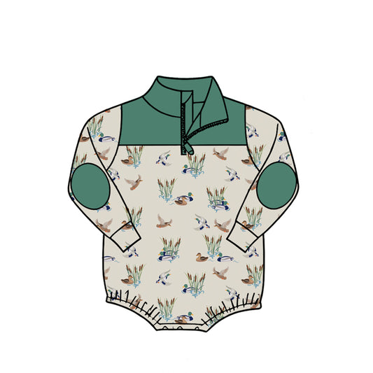Toddle baby boy mallard duck print long sleeve romper preorder