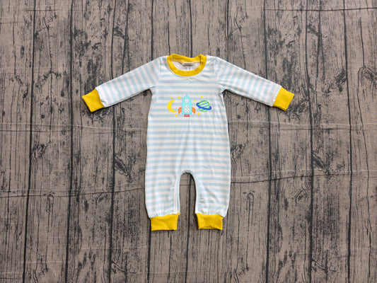 Toddle baby boy long sleeve embroidery romper preorder