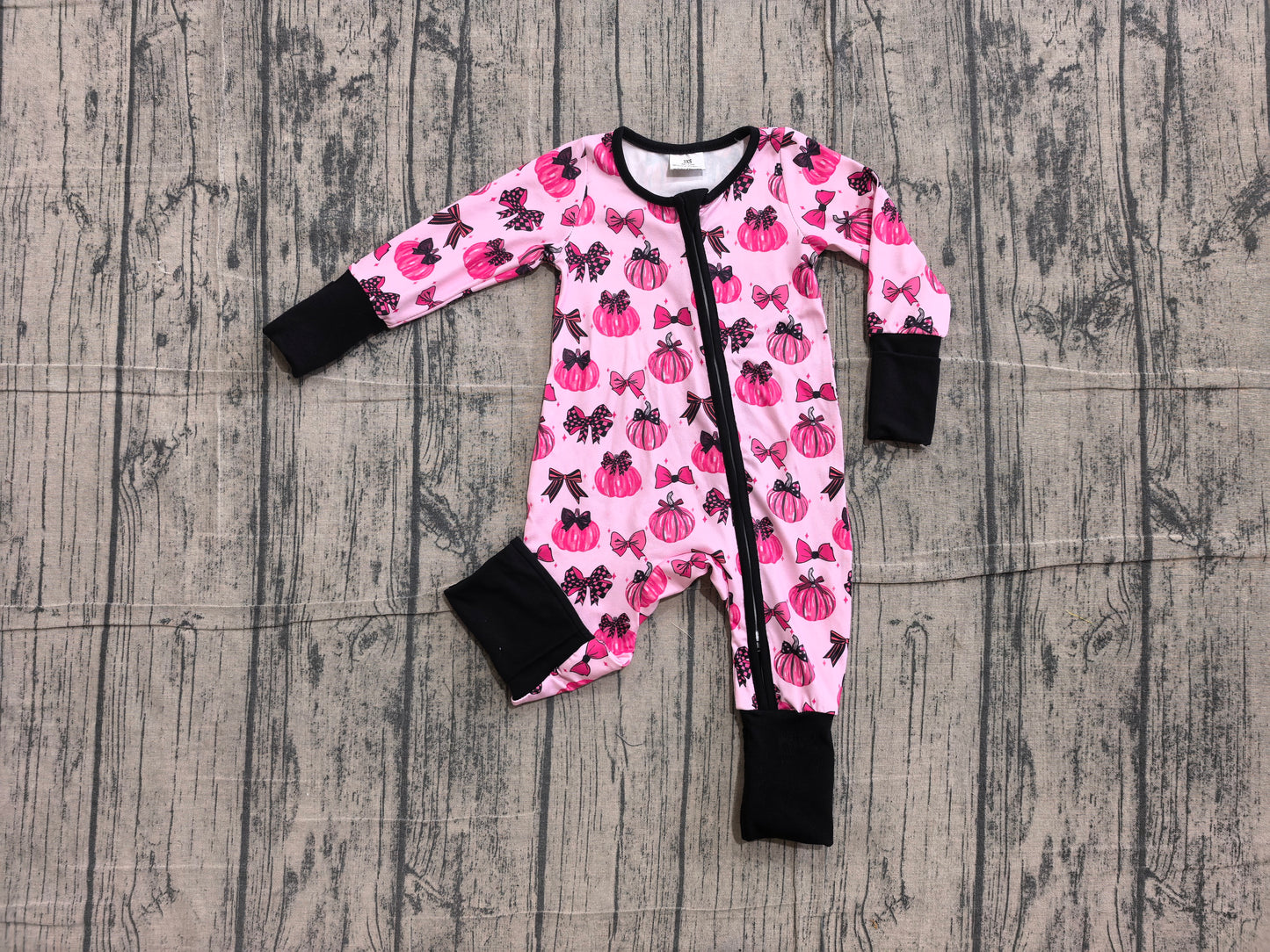 Toddle baby long sleeve fall pumpkin romper preorder