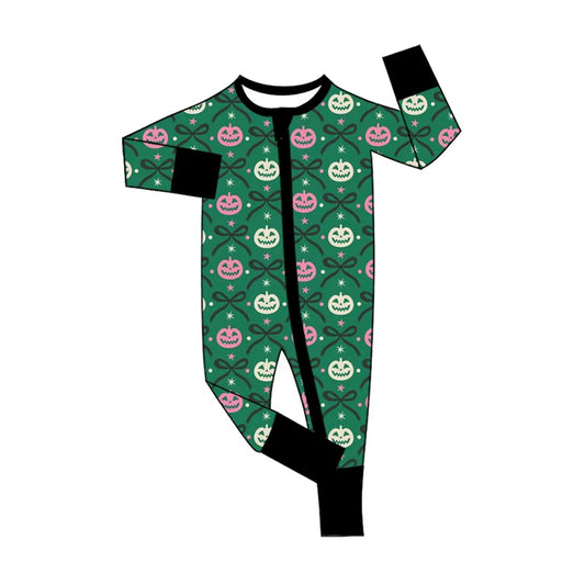 Toddle baby long sleeve halloween pumpkin romper preorder