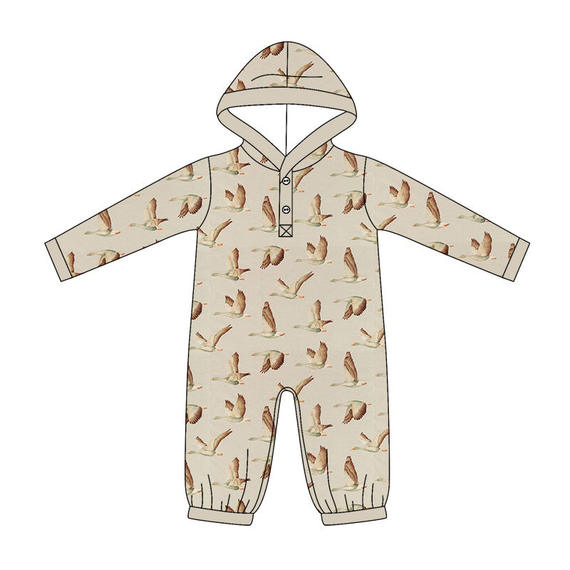Toddle baby boy long sleeve mallard duck romper preorder