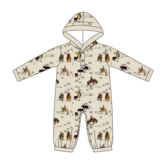 Toddle baby boy long sleeve western rodeo romper preorder