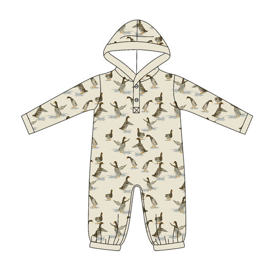 Toddle baby boy long sleeve duck romper preorder