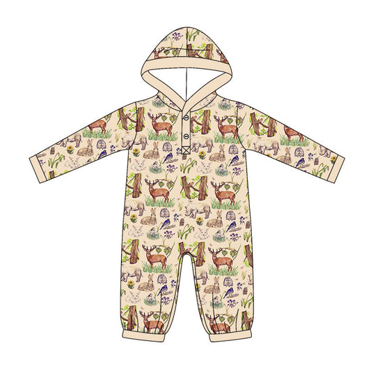 Toddle baby boy long sleeve rabbit deer romper preorder