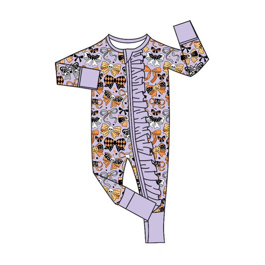Toddle baby Halloween pumpkin long sleeve romper preorder